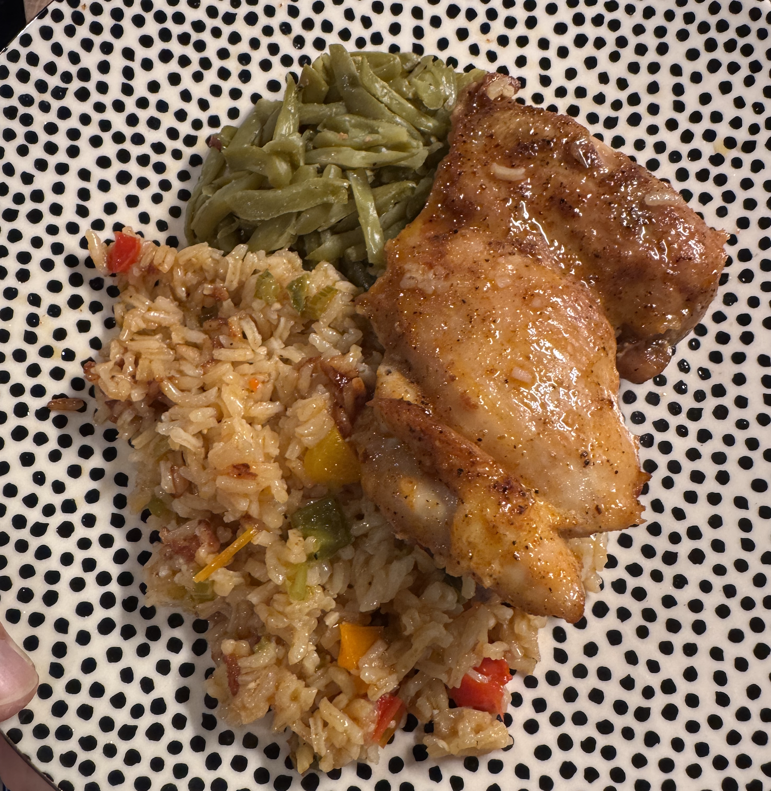 Cajun Honey Butter Chicken with dirty rice